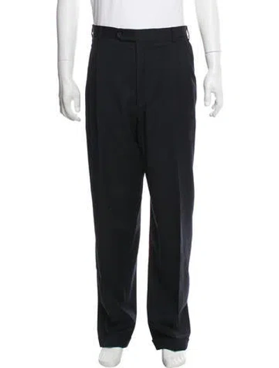 Pre-owned Lanvin Wool Pants In Black