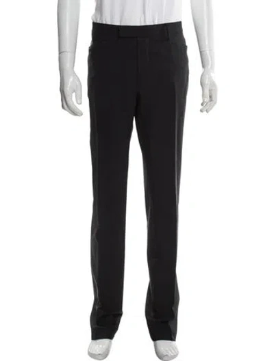 Pre-owned Lanvin Wool Pants In Gray