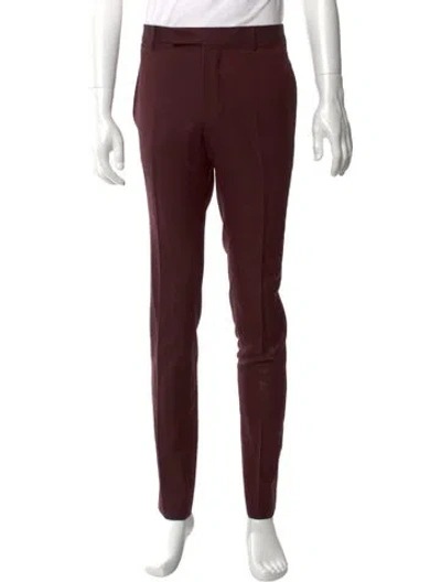 Pre-owned Lanvin Wool Pants In Red