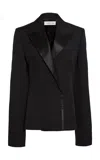 Lanvin Wool Peplum Jacket In Black
