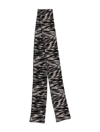 Pre-owned Lanvin Wool Printed Scarf In Black/grey