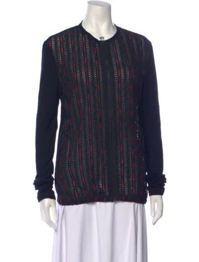 Pre-owned Lanvin Wool Printed Sweater In Black