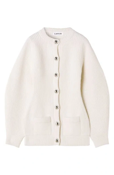 LANVIN LANVIN WOOL RIBBED CARDIGAN