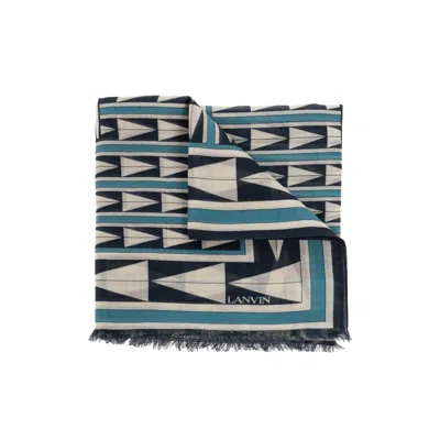 Lanvin Geometric Wool Scarf In Multi