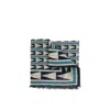 Lanvin Geometric Wool Scarf In Blue