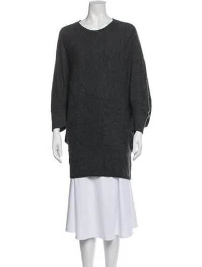 Pre-owned Lanvin Wool Scoop Neck Sweater In Blue