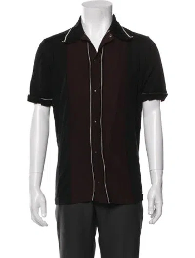 Pre-owned Lanvin Wool Short Sleeve Shirt In Black
