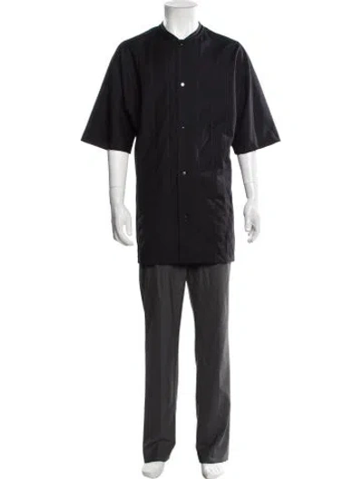 Pre-owned Lanvin Wool Short Sleeve Shirt In Black