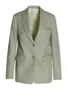 Lanvin Wool Single Breast Blazer Jacket Blazer And Suits Green