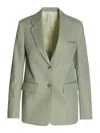 Lanvin Wool Single Breast Blazer Jacket Blazer And Suits Green In Green
