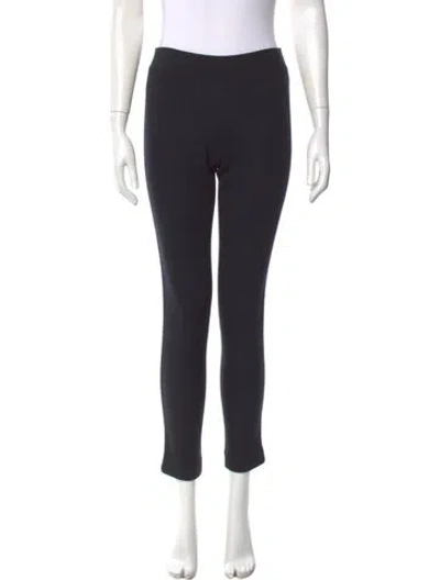 Pre-owned Lanvin Wool Skinny Leg Pants In Black