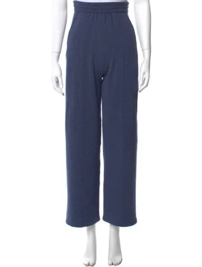 Pre-owned Lanvin Wool Skinny Leg Pants In Blue