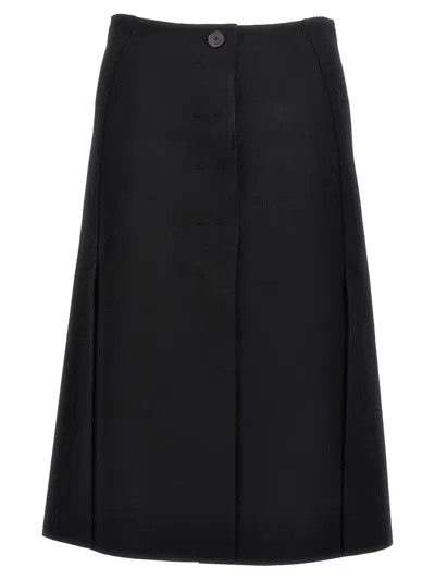 Lanvin Wool Skirt In Black