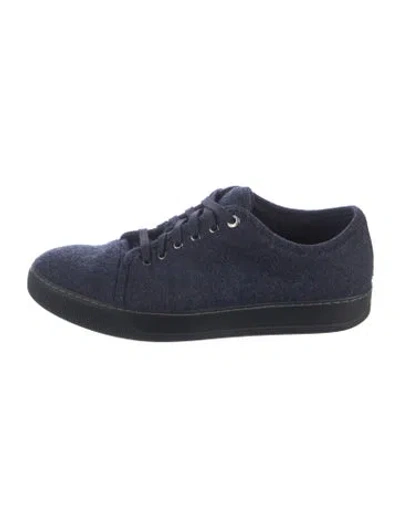 Pre-owned Lanvin Wool Sneakers In Blue