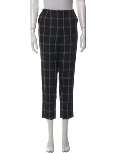 Pre-owned Lanvin Wool Straight Leg Pants In Black