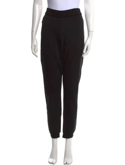 Pre-owned Lanvin Wool Straight Leg Pants In Black