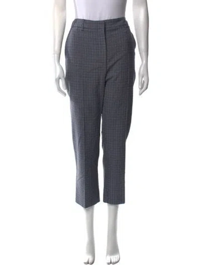 Pre-owned Lanvin Wool Straight Leg Pants In Blue