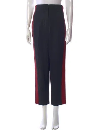Pre-owned Lanvin Wool Straight Leg Pants In Blue