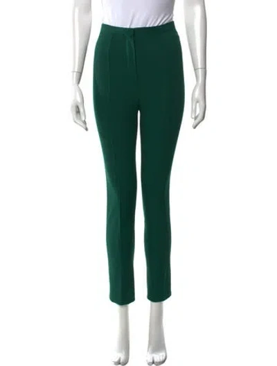 Pre-owned Lanvin Wool Straight Leg Pants In Green