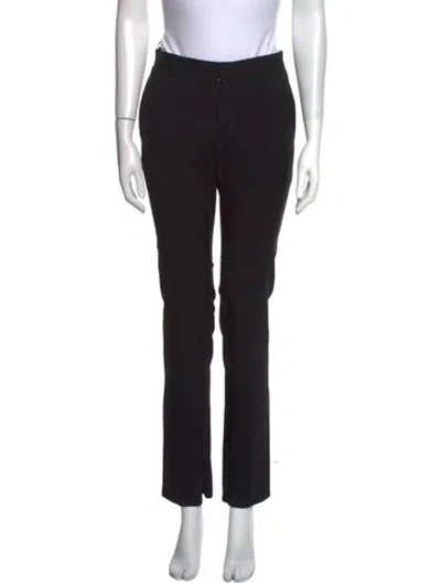 Pre-owned Lanvin Wool Straight Leg Pants W/ Tags In Black