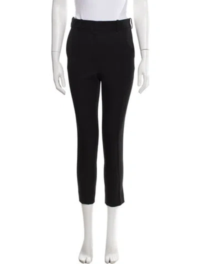 Pre-owned Lanvin Wool Straight Leg Pants W/ Tags In Black