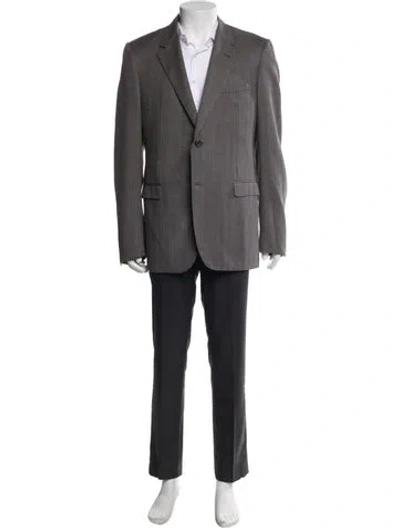 Pre-owned Lanvin Wool Suit In Gray