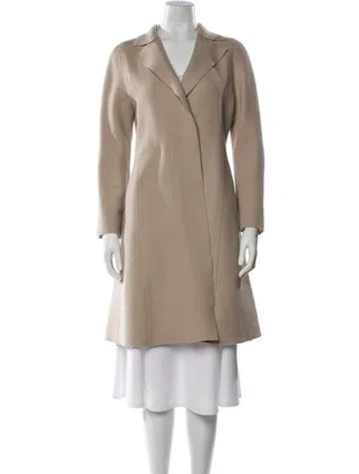 Pre-owned Lanvin Wool Trench Coat In Neutral