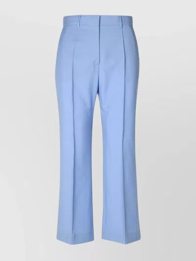 LANVIN WOOL TROUSERS WITH WIDE LEG AND FRONT CREASE