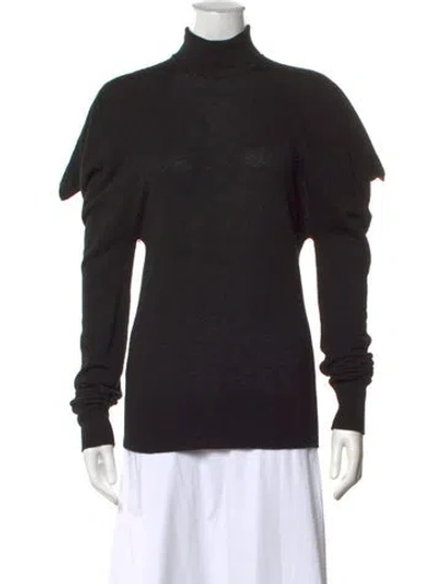 Pre-owned Lanvin Wool Turtleneck Sweater In Black