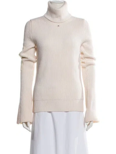 Pre-owned Lanvin Wool Turtleneck Sweater In Neutral