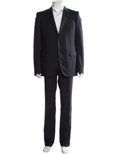 Pre-owned Lanvin Wool Two-piece Suit In Blue