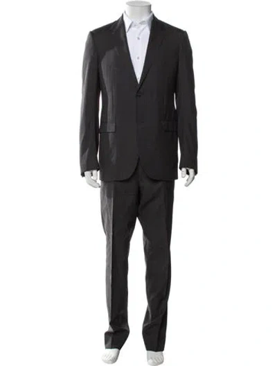 Pre-owned Lanvin Wool Two-piece Suit In Gray