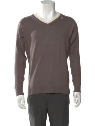 Pre-owned Lanvin Wool V-neck Pullover In Grey