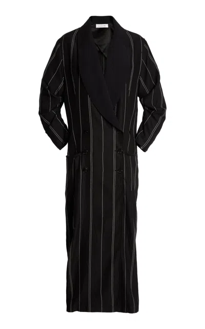 Lanvin Wool-blend Double-breasted Coat Dress In Black