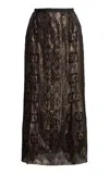 Lanvin Woven Maxi Skirt In Black