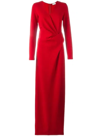Lanvin Wrap Detail Maxi Dress In Black