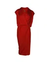 Lanvin Wrap Style Dress In Red Viscose In Red
