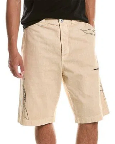 Pre-owned Lanvin X Dc Comics Denim Khaki Short Men's Brown 32