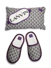 Lanvin X Future 3-piece Silk Sleep Mask, Pillow & Slippers Set In Purple
