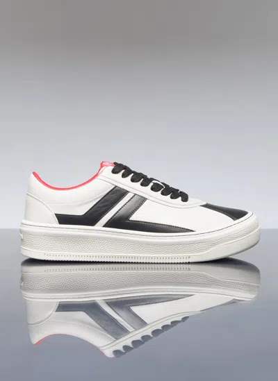 Lanvin X Future Drop 3 Cash Leather Sneakers In White