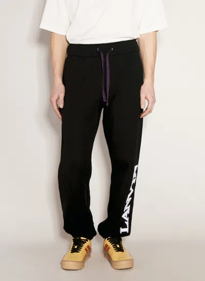 Lanvin X Future Drop 3 Logo Embroidered Track Pants In Black