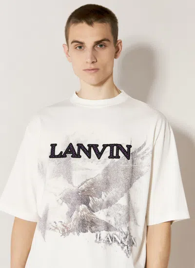 Lanvin X Future Drop 3 Logo Print T-shirt In White