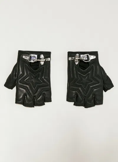 Lanvin X Future Drop 3 Quilted Leather Mittens In Black