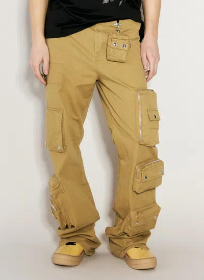 Lanvin X Future Drop 3 Utility Pockets Pants In Brown