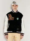 LANVIN X FUTURE DROP 3 VARSITY JACKET WITH LEATHER SLEEVES