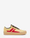 Lanvin Leather Cash Sneakers  X Future For Men For Men In Bright Yellow/red
