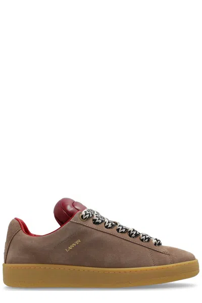 Lanvin X Future Hyper Curb Round Toe Sneakers In Brown