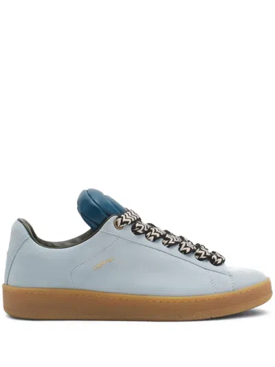 Lanvin X Future Hyper Curb Suede Sneakers In Blue