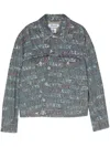 Lanvin Stamp-effect Denim Jacket In Blue