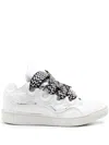 LANVIN X FUTURE WHITE CURB LEATHER SNEAKERS